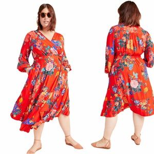 Anthropologie Boswell Wrap Tunic Dress Size 16